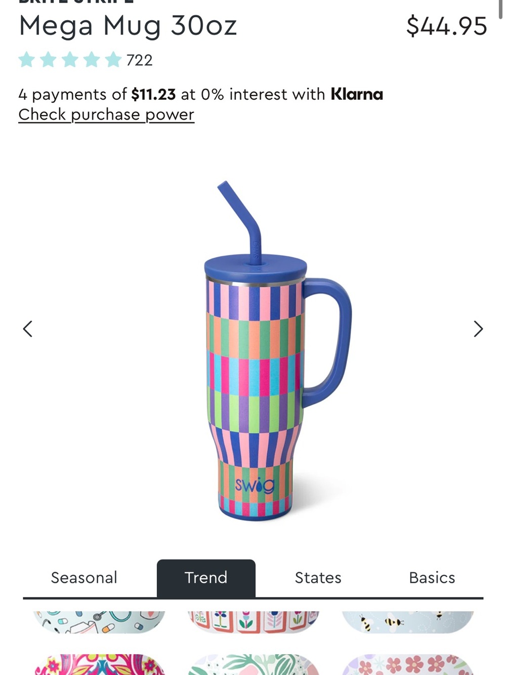 Swig Mega Mug 30oz - Multicolor Stripe